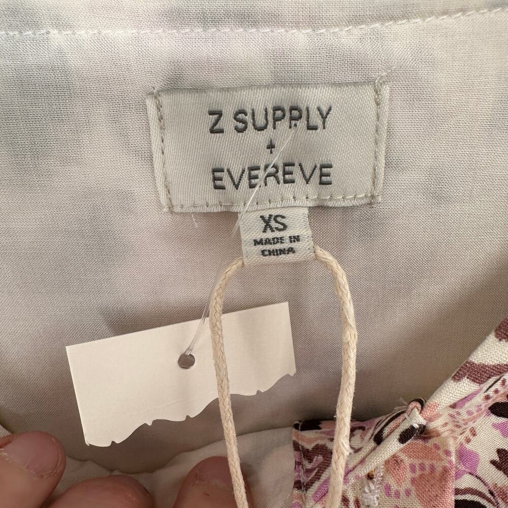 Z SUPPLY x EVEREVE NWT Angel Eyes Toile Floral Print Midi Dress // XS - Picture 7 of 16